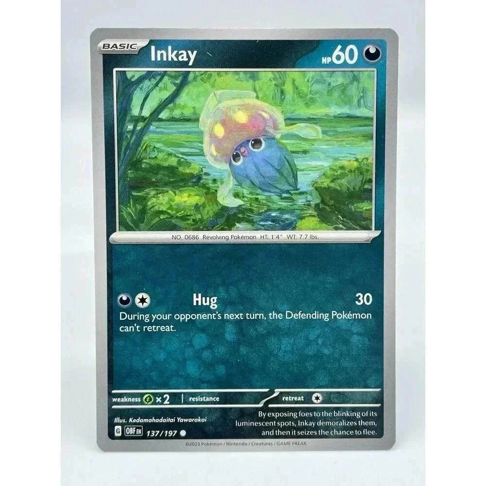 Inkay 137/197 S&V: Obsidian‎ Flames Non-Holo Pokémon TCG Mint Unplayed